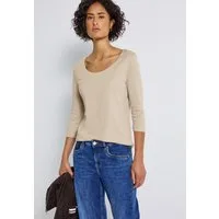 STREET ONE 3/4-Arm-Shirt Style Pania im Basic-Style, mit Rundhals