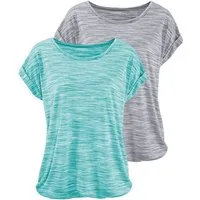 Beachtime by Lascana Kurzarmshirt mit Struktureffekt (2er-Pack) aus luftiger Qualität