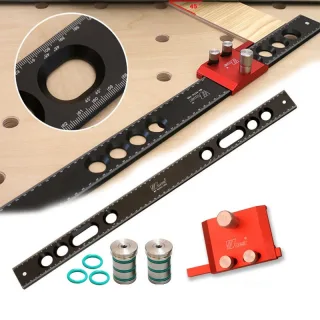 Wnew MFT 20mm Hole Positioning Ruler Fence Support Flip Clamp Woodworking Table Stop Block Auxiliary Fixator for Festool