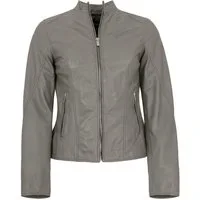 Jilani Lederjacke Fulya Jilani - Damen Lederjacke Lammnappa grau