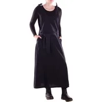 Vishes Maxikleid Langes Latzkleid Damen Handgewebt Bindeträger Gürtel Oversize Alternative Mode, Boho, Hippie, Ethno, Festival