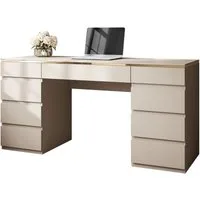 Lookway Schreibtisch AURORA DOUBLE KASZMIR mit Schubladen (1x Schreibtisch), Breite: 157cm