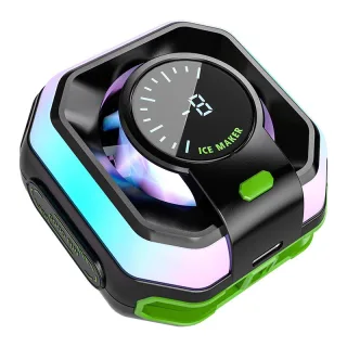 HK-5 Pro Semiconductor Phone Cooler Magnetic/Clip On AI Smart 3 Speed Cooling Real Time Temp Display RGB Light Gaming Ra