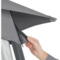 Leco Pavillon-Ersatzdach Dachtextil zum Pavillon Milena 3,3x3,3 m grau, 180 g/m², 100% Polyestergewebe ca. 180g/m², grau