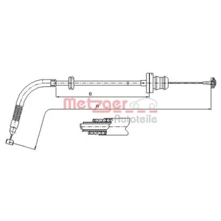 Metzger Gaszug Fiat Punto 188
