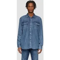 QS Langarmhemd Hemd Regular Fit: Jeanshemd