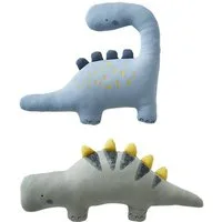 vertbaudet Dekokissen 2er-Set Kinder Kissen KLEINER DINO
