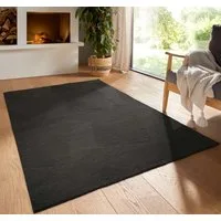 TaraCarpet Teppich TaraCarpet Homestyle 389 Fresco, rechteckig, Höhe: 10 mm, Fresco hoch-tief weich waschbar anthrazit 50x80
