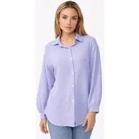 Worldclassca Hemdbluse Worldclassca Musselin Bluse Tunika Sommer Langarm Oberteil Einfarbig Neue Kollektion - Stilvolle und gemütliche Mode für Damen