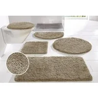 OTTO home Badematte Inga, Badezimmer Teppich, Badvorleger, Höhe 20 mm, rutschhemmend beschichtet, schnell trocknend, strapazierfähig, fußbodenheizungsgeeignet, Polyester, rechteckig, Badteppich, unifarben, weich, als halbrund und rechteckig erhältlic