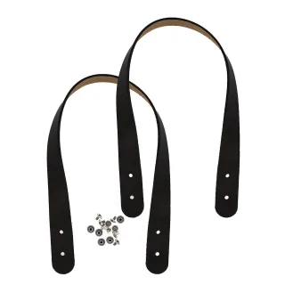 Taschengriffe "Miyako", schwarz, aus Echtleder, Länge: 50 cm
