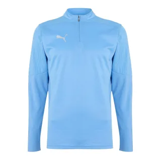 Puma - "TeamFinal" Fleece-Oberteil für Herren, mit kurzem Reißverschluss, Training (Hellblau)