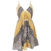 Guru-Shop Midikleid Wandelbares Minikleid aus Baumwolle,..