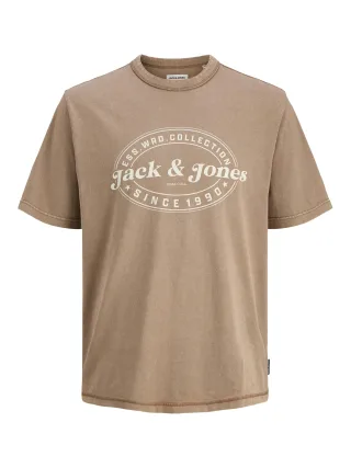 JACK&JONES - JJEDOVER PRINT TEE SS CREW NECK SN - Gr. - S