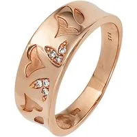 JOBO Diamantring, 585 Roségold mit 6 Diamanten
