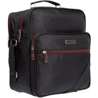 Christian Wippermann Businesstasche Flugbegleiter Arbeitstasche Messenger Umhänger, Herrentasche Schwarz im Hochformat