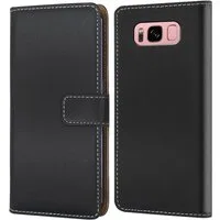 Numerva Handyhülle Bookstyle Etui Handytasche Schutzhülle für Samsung Galaxy S8 / S8 Plus, Klapphülle Flip Cover Schwarz
