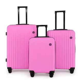 Hartschalen-Kofferset ABS Pink 8 Rollen Reisekoffer Urlaubstaschen