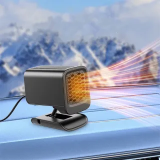 12/24V Car Electric Heater Fan 120W Windscreen Defroster Demister 360 Rotating Heater Fan Combo Defogging Defrosting Hea