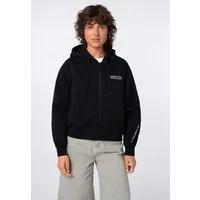 SUBLEVEL Kapuzensweatjacke Oversize Sweatjacke mit Kapuze Oversize Hoodie, Kapuzenpullover, Zipperjacke mit Kapuze, Miniprint