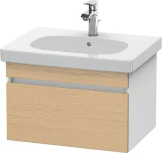 Duravit DuraStyle Waschtischunterbau wandhängend Natur Eiche & Weiß Matt 600x453x398 mm - DS63830301 DS638303018
