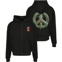 MisterTee Langarmshirt MisterTee Unisex Puffer Peace Heavy Oversize Zip Hoody (1-tlg)