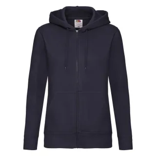 Fruit of the Loom - "Premium" Sweatjacke mit Kapuze für Damen (Marineblau)
