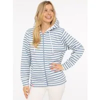 Zwillingsherz Kapuzensweatjacke Streifen, Kapuze, Reißverschluss, modisch, Langarm, Taschen