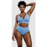 cfab (creamy fabrics) Badeanzug Twist Bikini mit Shaping Bikinihose-Sky Blue-S