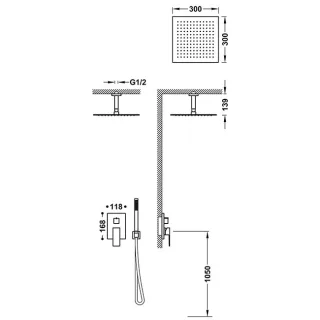 Tres Bausatz 2 Wege Unterputz Einhebelmischer Rapid box für die Dusche , 00638003 00638003