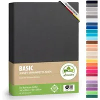 leevitex® Spannbettlaken Jersey aus 100% Baumwolle, für Kinder- & Standardmatratzen, Jersey, Gummizug: rundum, 100% Baumwolle, anschmiegsam & dehnbar, diverse Größen und Farben
