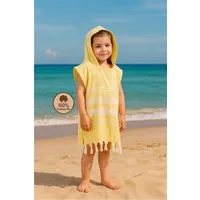 Formeya Kinderbademantel Kinder Badeponcho aus 100 % Baumwolle Peshtemal