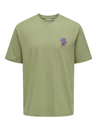 only & sons - T-Shirt - Onsfred grün - Gr. - M