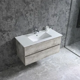 Neuesbad Serie 70 Waschtischset B:100, T:46, H:50cm, grau NBHT10102