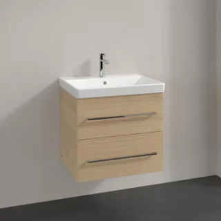 Villeroy und Boch Avento Waschtisch-Unterschrank A88900VJ 58 x 51,4 x 45,2 cm, 2 Auszüge, wandhängend, Nordic Oak
