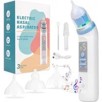Vivitar Nasensauger Baby mit 9 Saugstufen, Nachtlicht & Musik, Wiederaufladbar über USB-C, Einfach zu Reinigen, Farbenfrohe Kinderlieder, Silikon-Saugspitze für Kleinkinder, Hygienisch, leicht zu reinigen, spülmaschinengeeignet für Neugeborene, 800 m