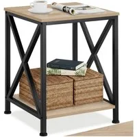 tectake Beistelltisch Carlton (1-St., 1 tlg), Dekorativer Beistelltisch im typischen Industrie-Chic