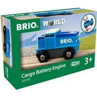 BRIO® Spielzeug-Lokomotive BRIO® WORLD, Blaue Batterie-Frachtlok