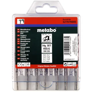 Metabo HSS-G-Bohrerkassette -7 teiliges Set - 627979000