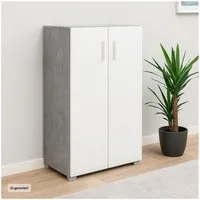 HTI-Living Sideboard Sideboard 3 Fächer Thekla Beton-Weiß (Stück, 1 St., 1 Sideboard), Kommode Midischrank