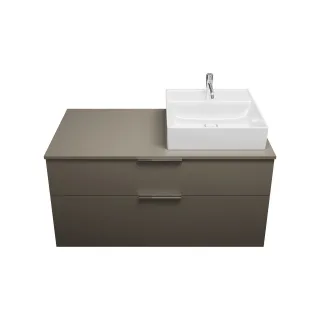 Burgbad Keramik Waschtisch-Set Eqio Grau Hochglanz/Alpinweiss, SGUQ120RF2010C0001 SGUQ120RF2010C0001