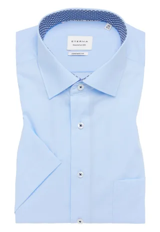 ETERNA - Original Shirt Popeline Kurzarm hellblau - Gr. - 46