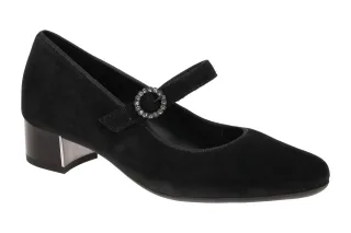 ara 1235829 01 Schwarz Damenschuhe Pumps Spangenpumps Klettverschluss H-Weit