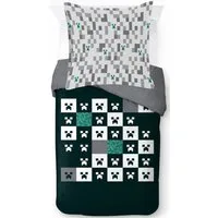 Minecraft Kinderbettwäsche Minecraft Creeper, Linon, 2 teilig, 100% Baumwolle