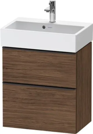 Duravit D-Neo Waschtischunterbau wandhängend Nussbaum dunkel Matt 584x372x625 mm - DE43290BD210000 DE43290BD210000