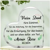 FOUORTUNATE-BEE Dekoobjekt Acryl-Deko als Dankeschön für Frauen, Lehrer und Kollegen, Stilvolle Tischdekoration für Zuhause oder das Büro