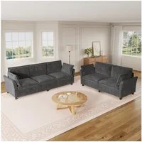 i@home Sofa Sofa-Set, 2 Teile, 3-Sitzer + 2-Sitzer, Mit Kissen, Cloud Komfort, Modernes Design