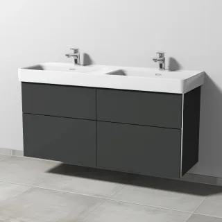 Sanipa 3way Waschtischunterbau zu Laufen Pro S Waschtisch mit 4 Auszügen, Graphit-Matt BP7711B