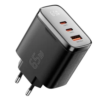 [GaN Tech] ESSAGER ES-CD56 65W 3-Port USB PD Charger USB-A+2USB-C PD3.2/3.0 QC2.0/3.0/4.0 AFC AVS PPS SCP FCP Fast Charg