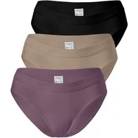 Yenita® Bikinislip Damen Slips mit elastischem Logobund (3-St) in angenehmer Baumwoll-Stretchqualität